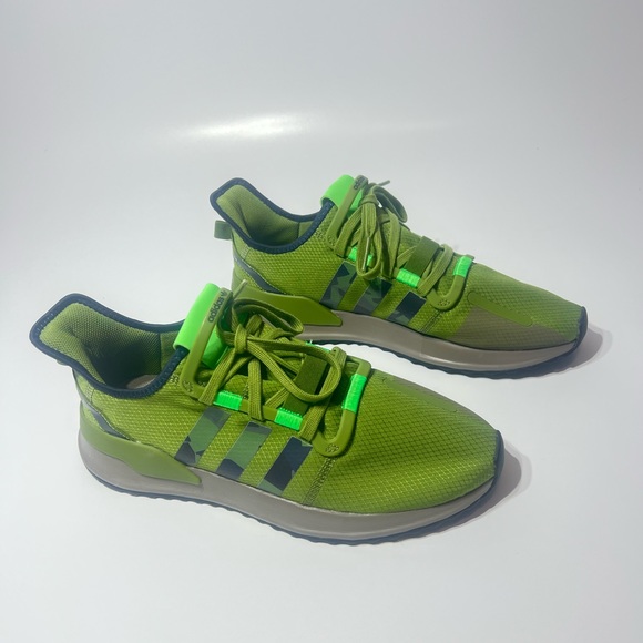 Adidas U Path Run Men's Green Camo Lime Black Gray Sneakers Shoes FV9251 NEW - Picture 3 of 12
